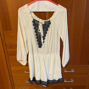 Romeo + Juliet long sleeve off the shoulder romper